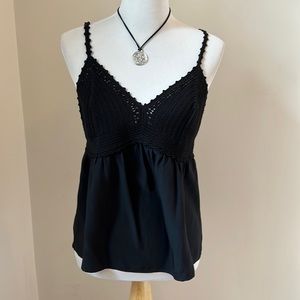 100 Silk and cotton crochet cami style top